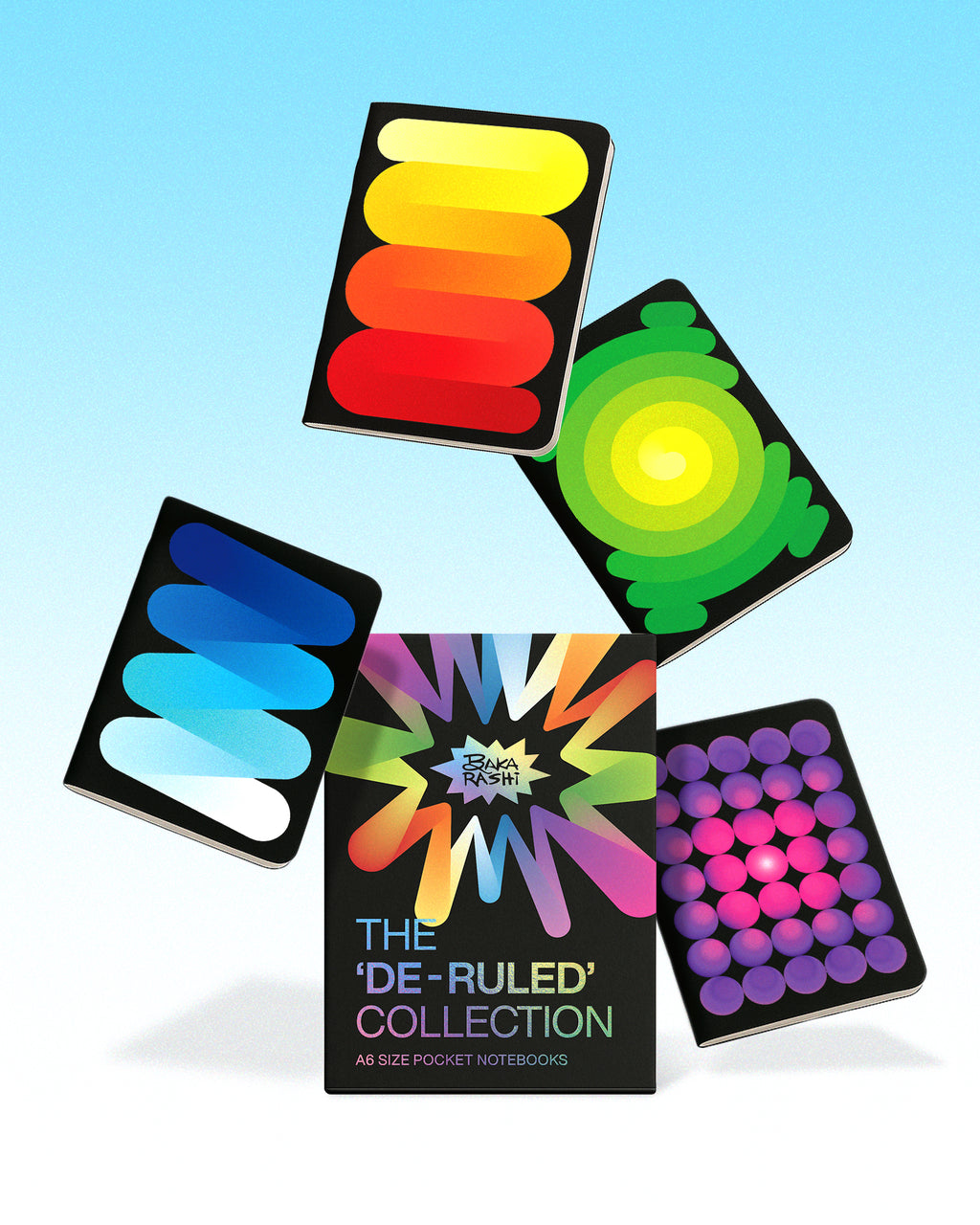 The 'De-Ruled' Collection - Pack of 4 - A6 Size Pocket Notebooks